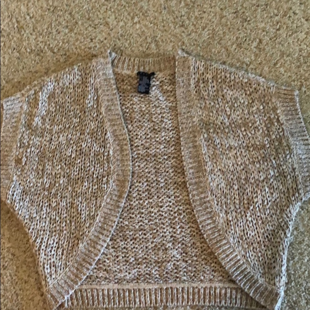 Theory oatmeal woven shrug